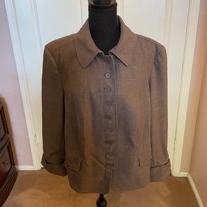 Lane Bryant brown suit jacket